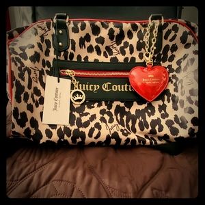 New Juicy Couture Clashing Hearts Weekender/Tote